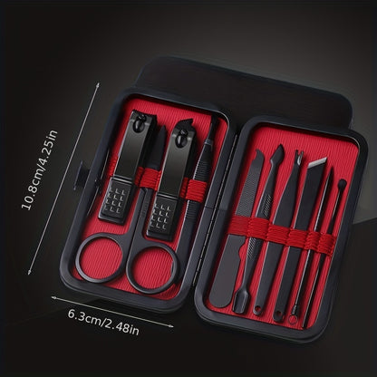 10/24pcs Nail Clippers Set Full Set, Black Nail Clippers Set, Ultra Sharp Sturdy Nail Clippers, Professional Nail Clippers, Pedicure Care Tools, Toenail Clippers, Nail Trimmer For Men And Women