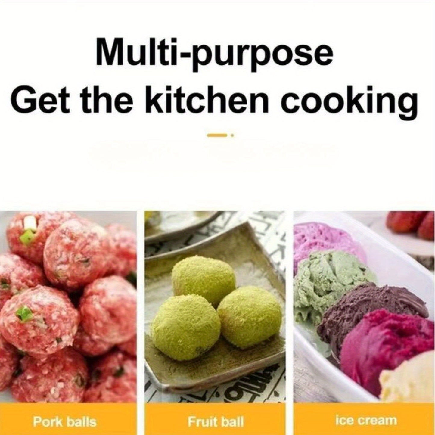 1pc Stainless Steel Meat Ballers With Anti-Slip Handles, None-Stick Meat Baller Tongs, Meatball Scoop, Ball Makers Mold, Cake Pops Meatball Maker, Ice Tongs, Dough Scoops For Kitchen Tools, Kitchen Supplies