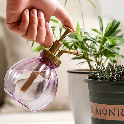 1pc, Watering Flower Bottle Pumpkin Mist Sprayer Watering Pot Spray Bottle Plants Sprinkler Pot For Garden Watering Pots Tools, Adjustable Watering Pot, Household Potted Plant Watering Tool, Spray Bottle For Garden Outdoor Ya