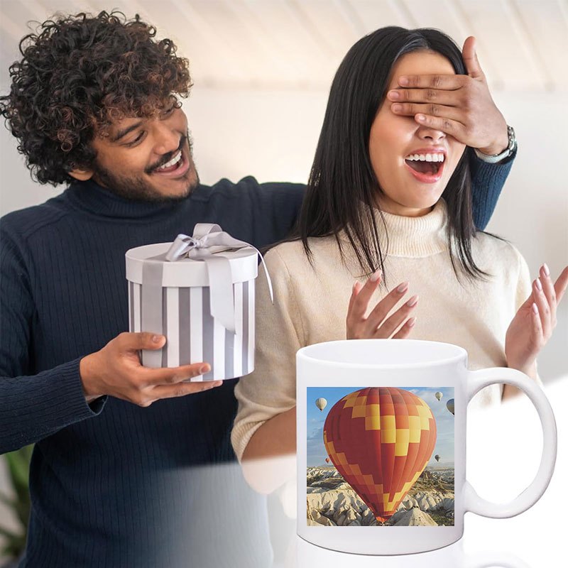 1pc Custom Photo Coffee Mug, 11oz Personalized Mug Picture, Text, Name - Gifts For Boyfriend, Girlfriend, Best Friend, Christmas Gifts, Taza Personalizadas