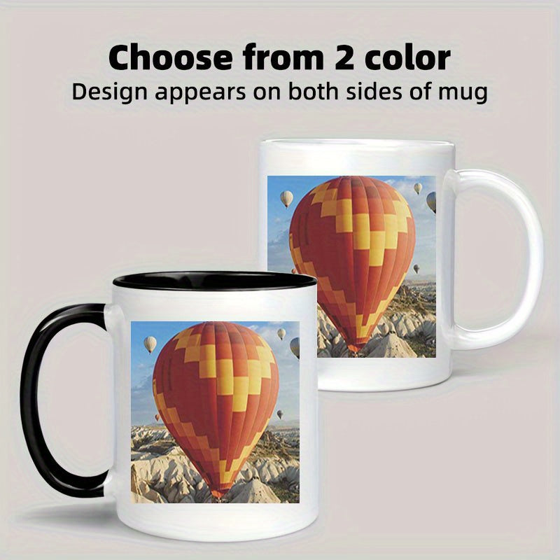 1pc Custom Photo Coffee Mug, 11oz Personalized Mug Picture, Text, Name - Gifts For Boyfriend, Girlfriend, Best Friend, Christmas Gifts, Taza Personalizadas