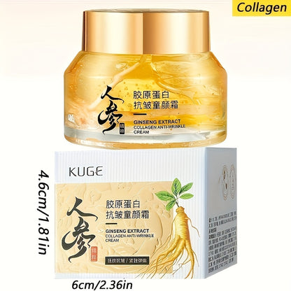 Collagen Ginseng Moisturizing Cream, Firming Cream, Rich in Collagen, Moisturizing And Hydrating Without Drying, Firming Skin, Anti-Aging Skincare,Make Skin Younger-Looking, Cream Suitable for All Skin Types