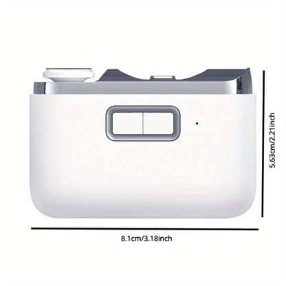 Electric Automatic Nail Clipper and Polisher for Adults - USB Rechargeable, 2-in-1 Fingernail Trimmer with Illuminated Manicure Tool, Lithium Battery, Precise Control, Ideal for Home and Salon Use, Nail Care Device | Minimali