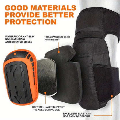 Heavy-Duty Knee Pads for Floor Work - Unisex Ergonomic Knee Guards with Cushioned Protection, Durable Construction & Adjustable Straps, Ideal for Construction, Carpentry, and DIY Projects, Knee Pads for Work, Construction Kne