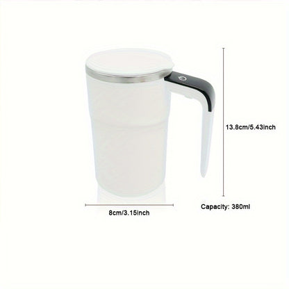 Rechargeable Self-Stirring Coffee Mug - Portable 304 Stainless Steel Mixing Cup with Temperature Display, USB Charging, Suitable for Coffee, Tea, Chocolate, Kitchen, Travel, Home