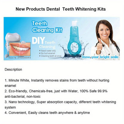 Nano Teeth Whitening Kit With Handle - 5 Strips For Deep Clean & Stain Removal, Gum Health Friendly, Fragrance-Free Personal Care Teeth Whitening Products Teeth Whitening Toothpaste