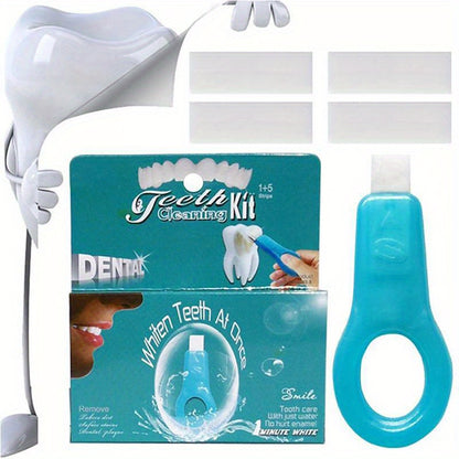 Nano Teeth Whitening Kit With Handle - 5 Strips For Deep Clean & Stain Removal, Gum Health Friendly, Fragrance-Free Personal Care Teeth Whitening Products Teeth Whitening Toothpaste