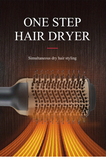 1pc 2-in-1 multi-functional hot air brush and negative ion straightening comb make your hair style fast - a gift for women and a holiday gift