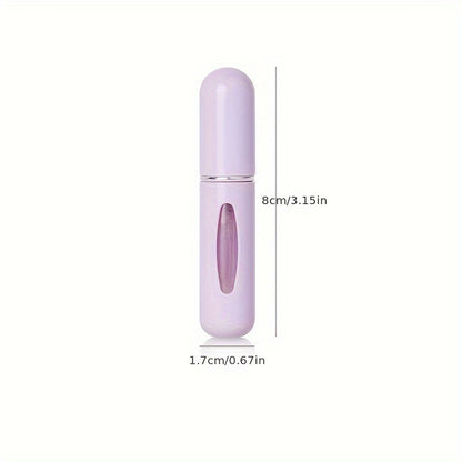 1pc Portable Refillable Mini Perfume Spray Bottle - Leakproof, Bottom Pump Fill, Pocket-Sized Fragrance Dispenser, No Electricity Needed, Freestanding Plastic Material
