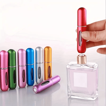 1pc Portable Refillable Mini Perfume Spray Bottle - Leakproof, Bottom Pump Fill, Pocket-Sized Fragrance Dispenser, No Electricity Needed, Freestanding Plastic Material
