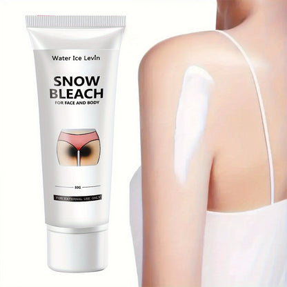 Snow Bleach Cream 50G - Vitamin C, Nicotinamide & Centella, Hyaluronic Acid Infused, Fragrance-Free, Moisturizing Lotion For All Skin Types, Salicylic Acid Enriched, Lactic Acid Balanced, Ideal For Dry Skin, Underarm, Butt, T