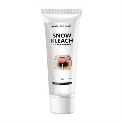 Snow Bleach Cream 50G - Vitamin C, Nicotinamide & Centella, Hyaluronic Acid Infused, Fragrance-Free, Moisturizing Lotion For All Skin Types, Salicylic Acid Enriched, Lactic Acid Balanced, Ideal For Dry Skin, Underarm, Butt, T