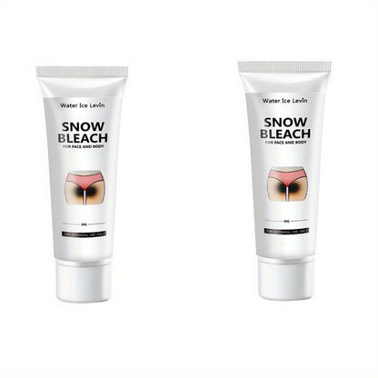 Snow Bleach Cream 50G - Vitamin C, Nicotinamide & Centella, Hyaluronic Acid Infused, Fragrance-Free, Moisturizing Lotion For All Skin Types, Salicylic Acid Enriched, Lactic Acid Balanced, Ideal For Dry Skin, Underarm, Butt, T