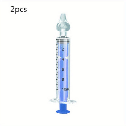 2pcs/set Baby Nasal Irrigations, 10ml Nasal Syringes, Baby Nasal Aspirators, Rhinitis Flushing Tools, Convenient Nasal Washing Devices