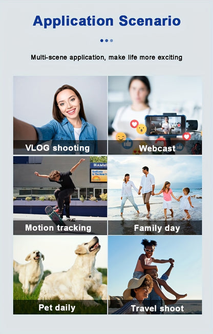2024 New Magnetic AI Three-axis Anti-shake Video Stabilizer AI Tracking Module, Front Rear Tracking APP, Various Stimulating Gameplay Eighth-generation AI Face Tracking, Gesture Control Face Recognition Beauty Fill Light 3 Co