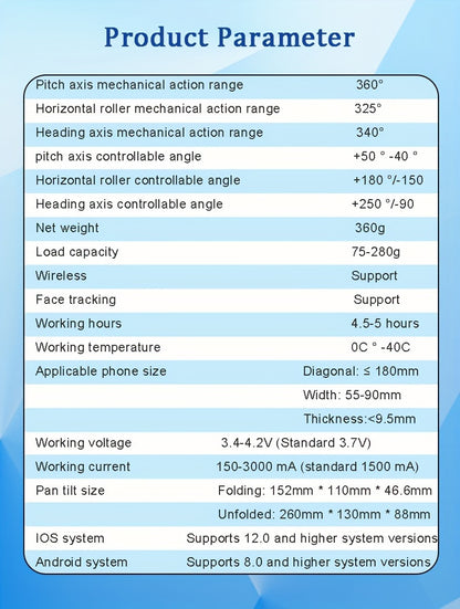 2024 New Magnetic AI Three-axis Anti-shake Video Stabilizer AI Tracking Module, Front Rear Tracking APP, Various Stimulating Gameplay Eighth-generation AI Face Tracking, Gesture Control Face Recognition Beauty Fill Light 3 Co