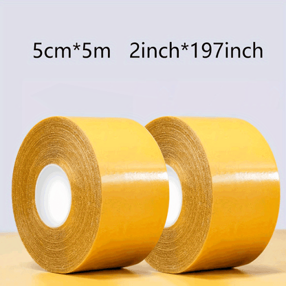 Buy One Get One Free - 2pcs High-Strength Double-Sided Tape | Suitable for Multi-Surface Adhesion on Carpets, Rugs, Wallpaper, and Balloons, Residue-Free Synthetic Rubber