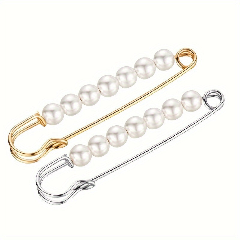 Conjunto de 4 pregadeiras de cintura com pérolas artificiais, ideais para lenços, hijabs, xailes e camisolas. Perfeitos para mulheres.