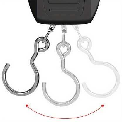 CYCG Heavy-Duty Digital Hanging Scale 132lb/60kg with Large Handle & Backlit LCD Display, /Plastic Construction, 0.01lb/0.01kg Precision, Large Capacity Weight Scale for Luggage, Fishing, Postal, Laboratory, Gym, Construction