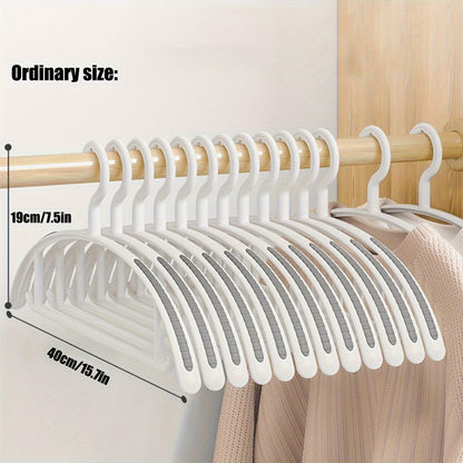 10 Non-marking Hangers - Non-deforming, Non-slip, No Shoulder Corners - Perfect for Drying and Storing Clothes in Your Closet