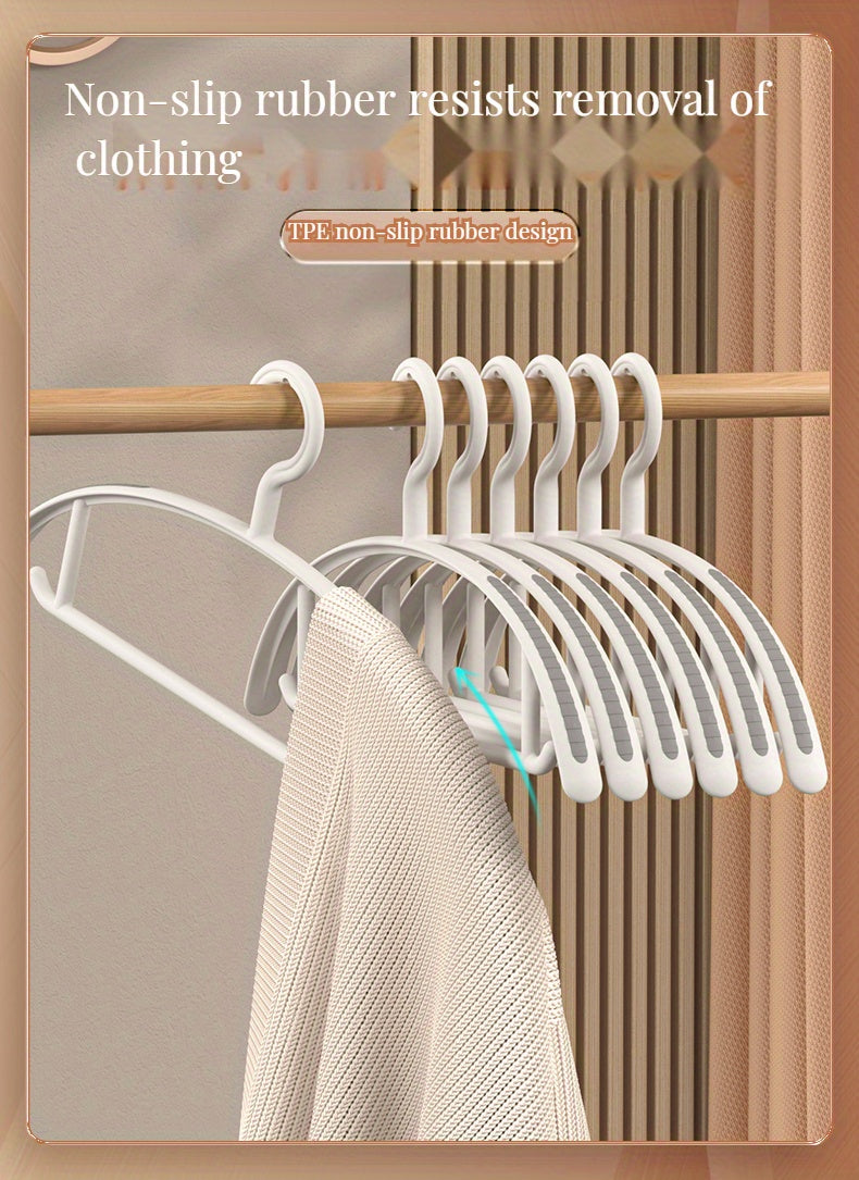 10 Non-marking Hangers - Non-deforming, Non-slip, No Shoulder Corners - Perfect for Drying and Storing Clothes in Your Closet