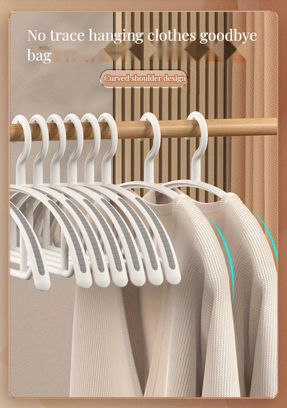 10 Non-marking Hangers - Non-deforming, Non-slip, No Shoulder Corners - Perfect for Drying and Storing Clothes in Your Closet