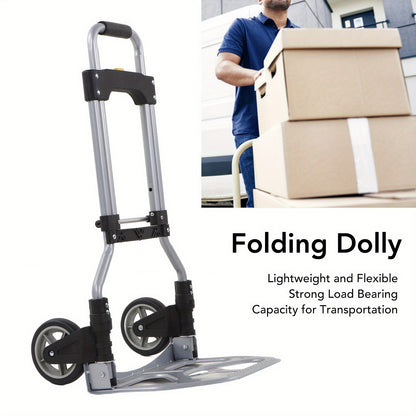 Dolly Cart Folding Hand Truck Dolly 70kg Bearing with 2 Wheels for Transportation