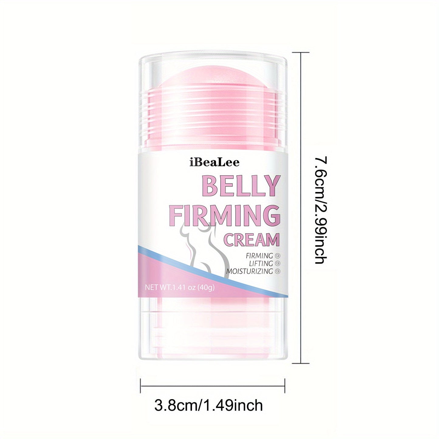 Creme reafirmante abdominal em stick, potente, com cafeína, manteiga de karité, óleo de jojoba e ácido hialurónico - Sem fragrância, para todos os tipos de pele - Eleva, refirma e hidrata para uma pele suave e firme.