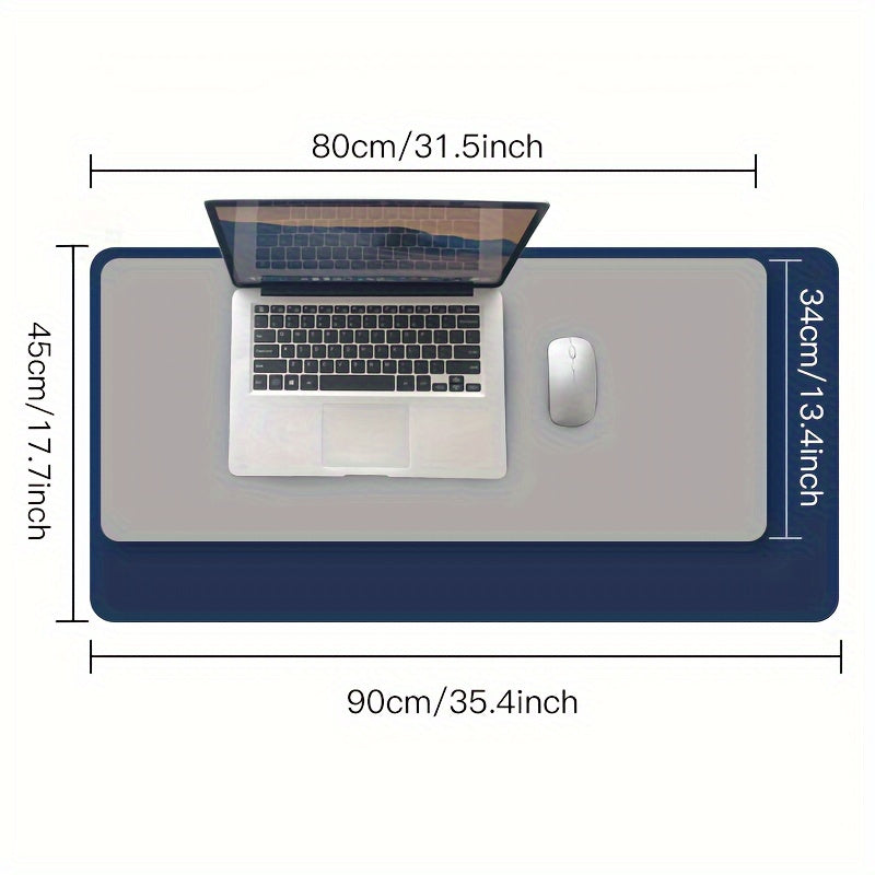 1pc Pu Leather Mouse Pad Large Size Waterproof And Stainproof Multi-function Mouse Pad Office, Leather Desk Pad, Laptop Pu Leather Mouse Pad, Non-slip Desk Pad