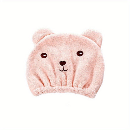OLOEY Quick-Dry Microfiber Hair Towel Wrap for Women - Cute Cartoon Design, Perfect for Curly, Long & Thick Hair, Paraben-Free