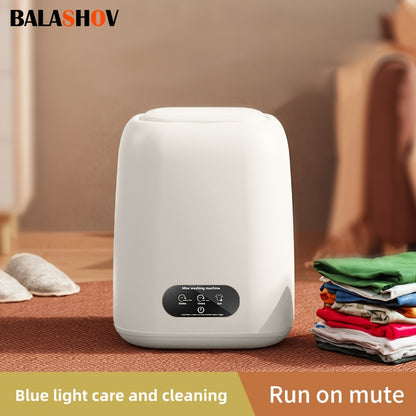 BALASHOV EU Plug Fully Automatic Small Washing Machine, for Underwear, Baby Clothes, Small Items, Compact Small Laundry Portable Washing Machine for Apartments, Camping, Travel IPX4