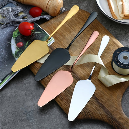 1pc Stainless Steel Cake Shovel, Cake Cream Serrated Edge Baking Tool, Kitchen Gadgets