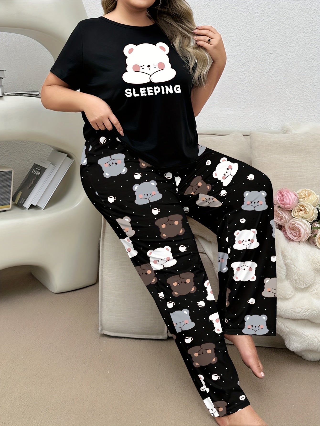 Women's Plus Size Casual Pajama Set