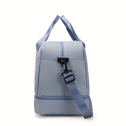 Large Capacity Expandable Gym & Travel Bag - Durable Nylon, Multi-Pocket Design with Zipper Closure, Ideal for Fitness, Overnight, and Weekend Trips, Gym Bag|Expandable Bag|Zippered Bag