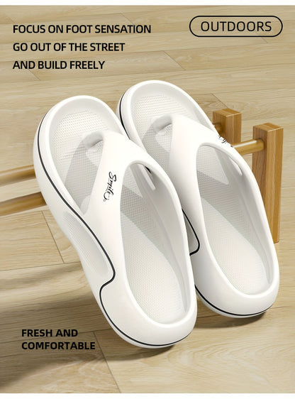 Non-Slip Slip-On Slippers - Heavy-Duty Cushioned EVA Indoor/Outdoor House Shoes, All-Season High Quality Footwear for Home, Gym, Pool, Beach - Men & Women (Black), Indoor Slippers, Indoor Footwear, Simple Slipon Design, Breat