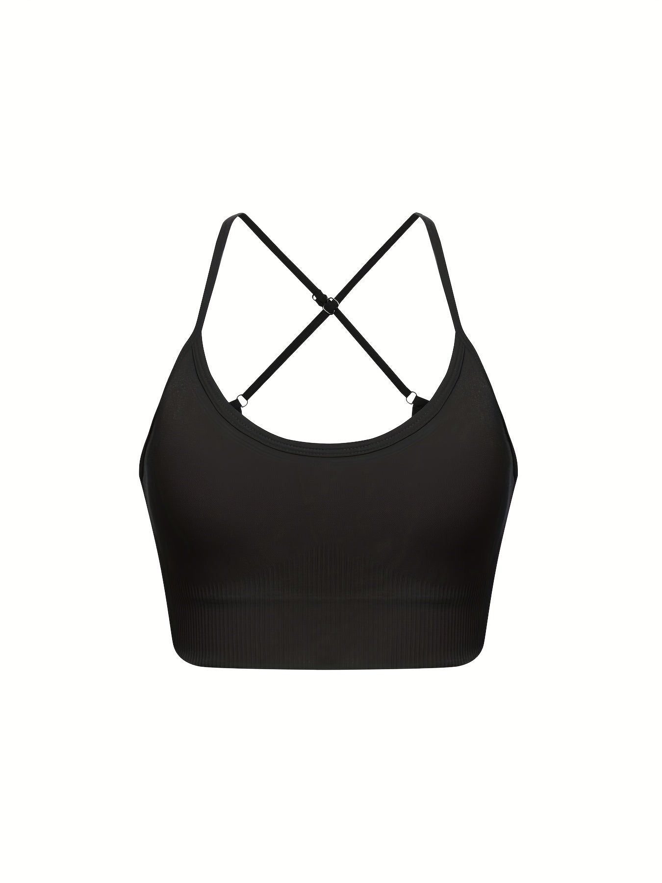 3 pcs Breathable Criss Cross Sports Bra for Women - Sleeveless Yoga Crop Top with Adjustable Straps - Perfect for Fitness and Activewear