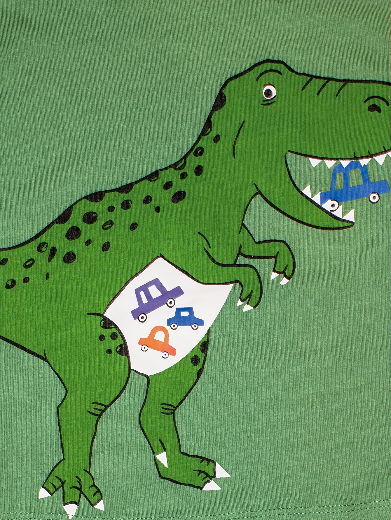 Boys' Pure Cotton Long Sleeve T-Shirt with Small Dinosaur Pattern Autumn and Winter Trendy Style