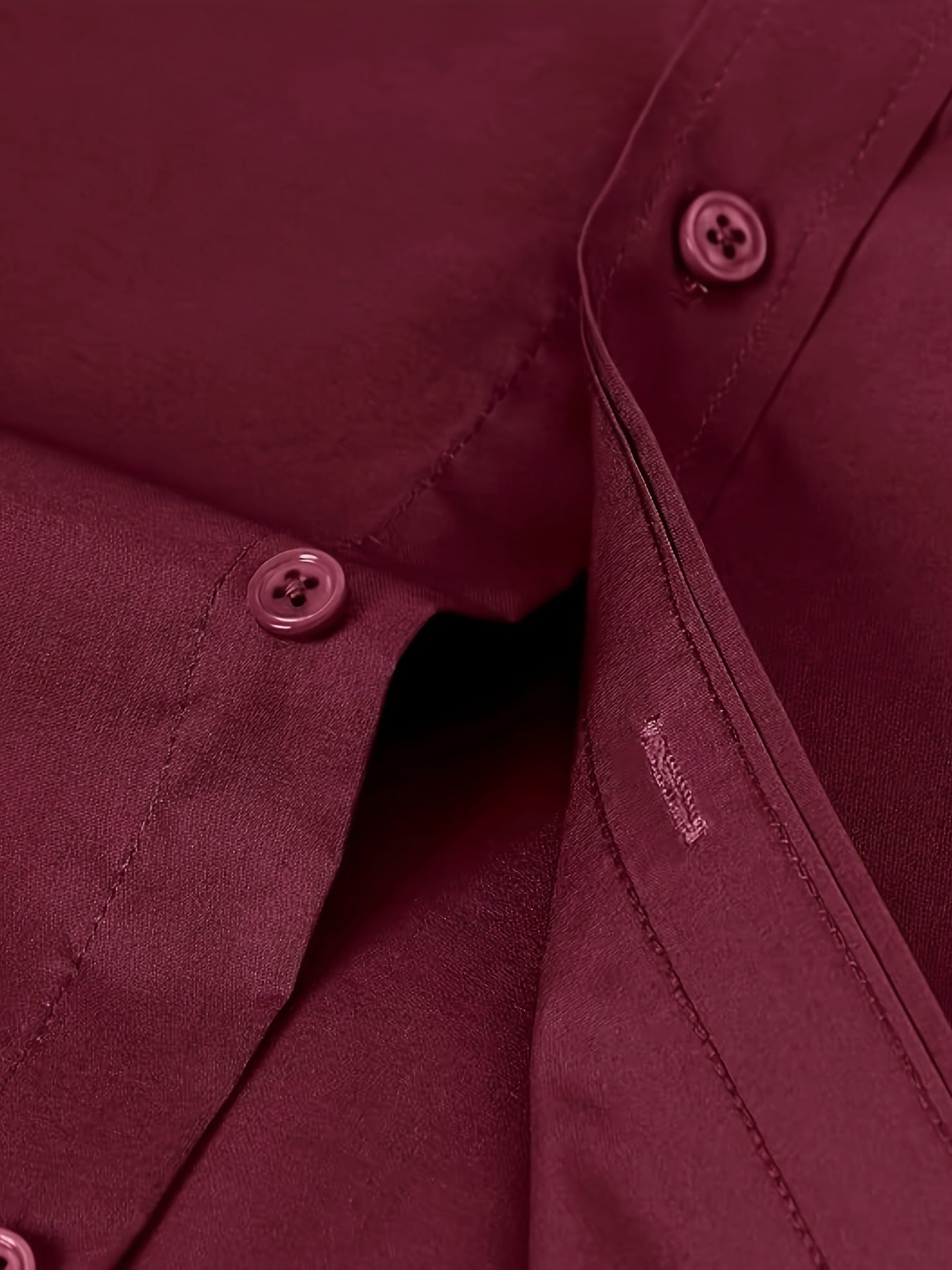 Men'S Slim Fit Long Sleeve Shirt - 55% Cotton, 40% Polyester, 5% Spandex, Solid Color, All-Season, Woven Fabric, Button-Up, Lapel Collar, Casual Weekend Wear, 125g/m²