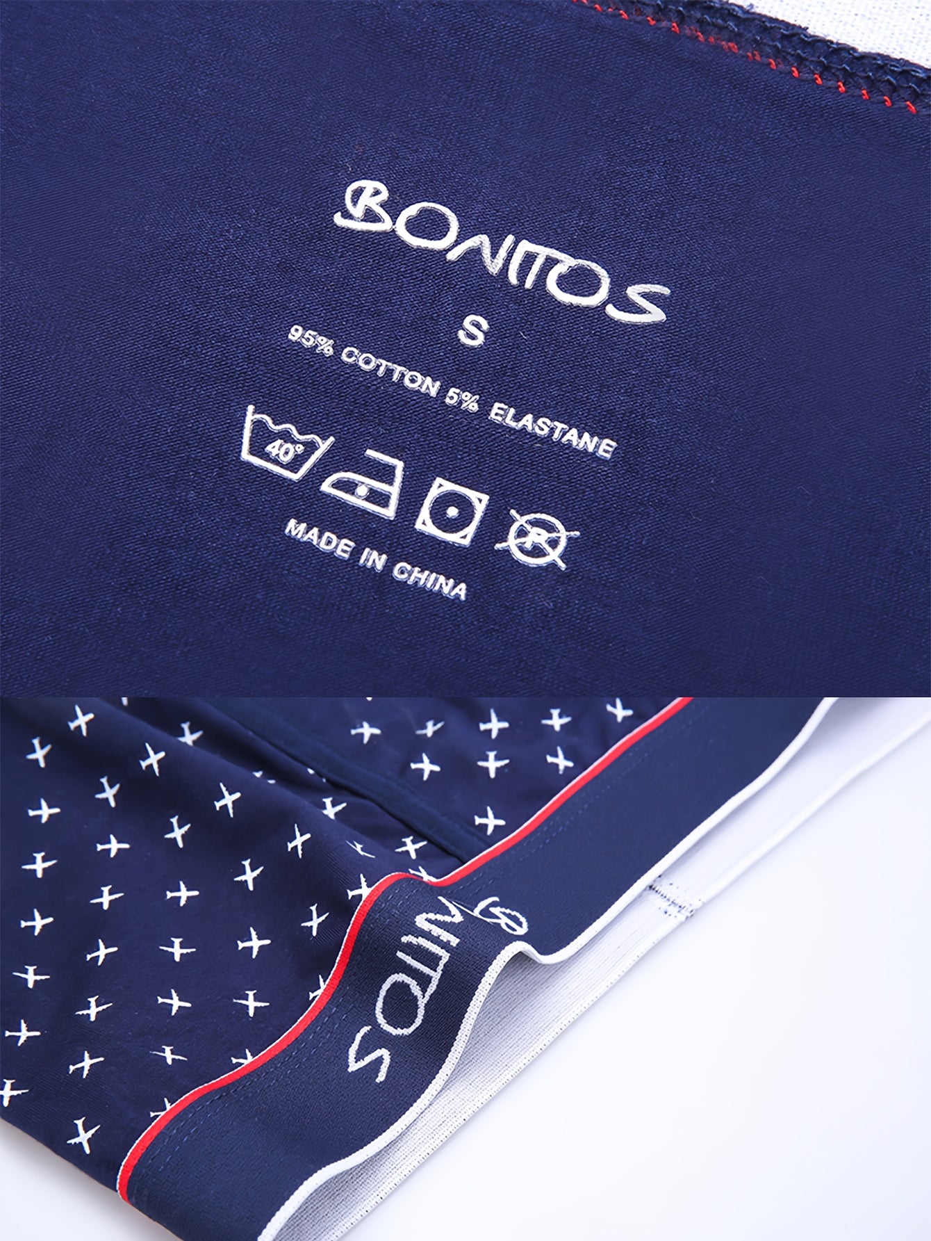 5pcs Sexy Men'S Boxer Briefs Set - Navy Blue with White Polka Dot Print, Medium Stretch, Comfort Fit Underwear for Casual Attire, Perfect Gift for Him, Everyday Underwear | Stylish Boxers | Comfortable Fit, Boxer Shorts