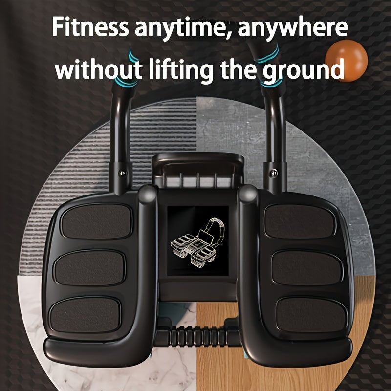 Lingpeng Smart Ab Roller com Rebote Automático - Aparelho de Treino de Força Abdominal com 4 Rodas e Apoio para Cotovelos, Material Durável em PP/TPE, Ideal para Exercícios em Casa, Lingpeng