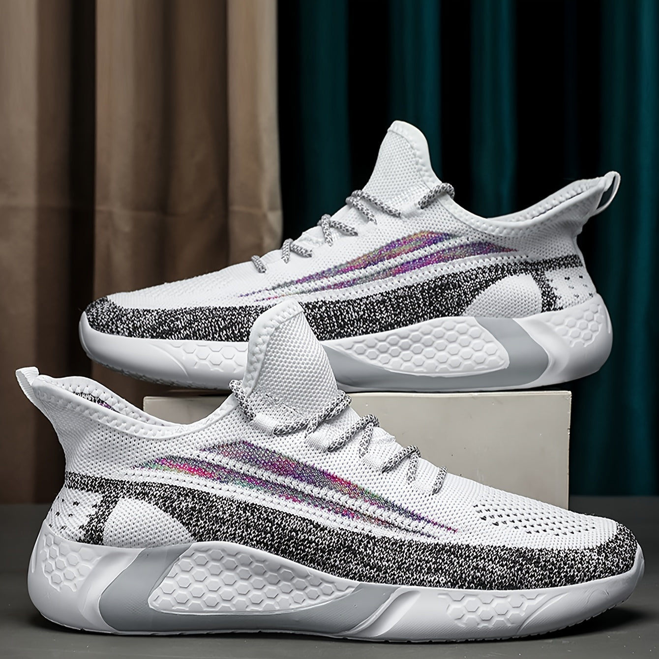 Men's Breathable Lightweight Soft Sole Jogging Shoes For Outdoor Workout, Durable Sneakers For Spring And Summer