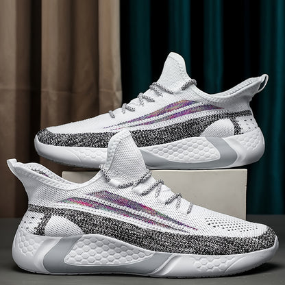 Men's Breathable Lightweight Soft Sole Jogging Shoes For Outdoor Workout, Durable Sneakers For Spring And Summer