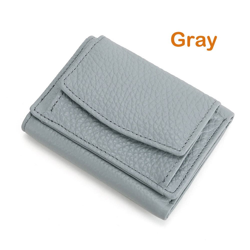 Women's Mini Wallet, Faux Leather Snap Button Coin Purse, Solid Coin Pockets, For Everyday