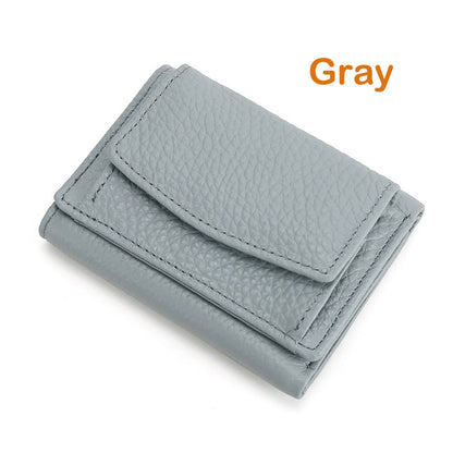 Women's Mini Wallet, Faux Leather Snap Button Coin Purse, Solid Coin Pockets, For Everyday