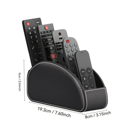 1pc Faux Leather Remote Control Holder - a Desktop Storage Box with 5 Compartments, Suitable for Organizing And Decorating Your Desk, Ideal for TV Remotes/Media Controllers/Office Supplies, a Home Open Storage Box, And a Hous