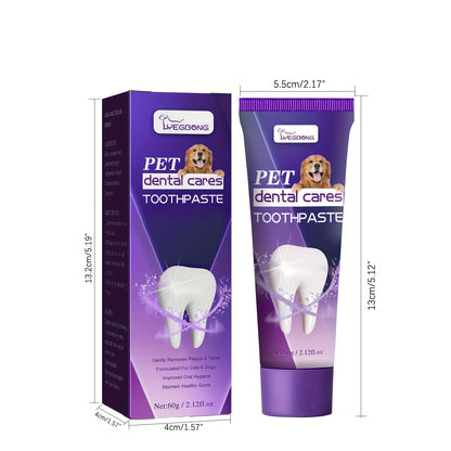 Pet Dog Toothpaste For Dog Cleaning Mouth Odor Tartar Tooth Stain Gum Care Toothpaste, Pet Dental Hygiene Kit