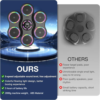 Best Gifts -Music Boxing Machine -9 Speed Modes Musical Music Boxing Machine with Music Boxes with Boxing Glove LED Light Electronic Boxing Machine with 9 Speed Modes And Counting Mode, Birthday Gifts, Boxing Bag, Boxing Punc