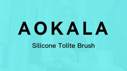 Aokala Toilet Brush and Holder, Elegant Silicone Toilet Bowl Brush Set with Ergonomic Long Handle, Modern Bathroom Decor Cleaning Accessories, Durable, Deep Cleaning Christmas gifts/Halloween gifts! - Black & White