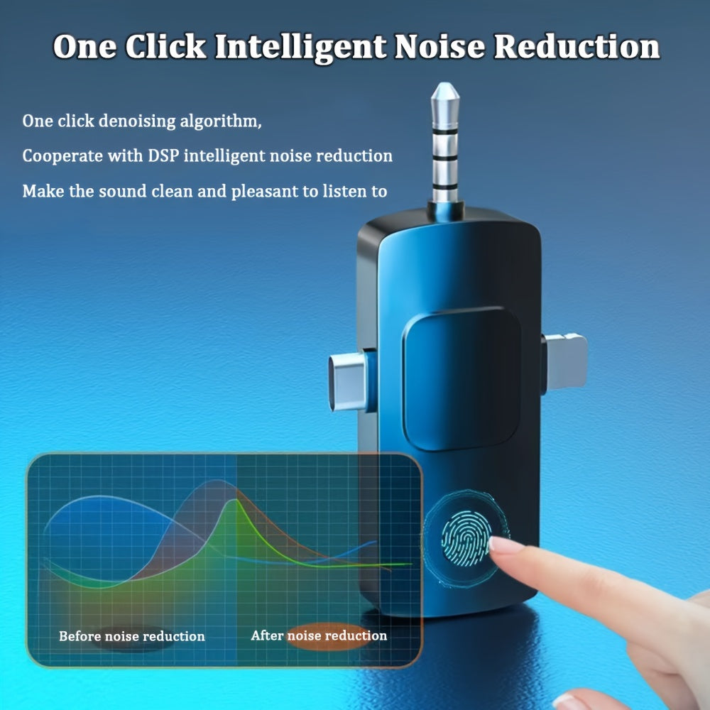 3.5mm Jack 3-in-1 Professional Wireless Lavalier Microphone with Noise Cancelling, Clear Sound, High Sensitivity, 2.4GHz Receiver, Stable Transmission - Ideal for Computers, Cameras, Laptops, Online Teaching, Conferences, Tou