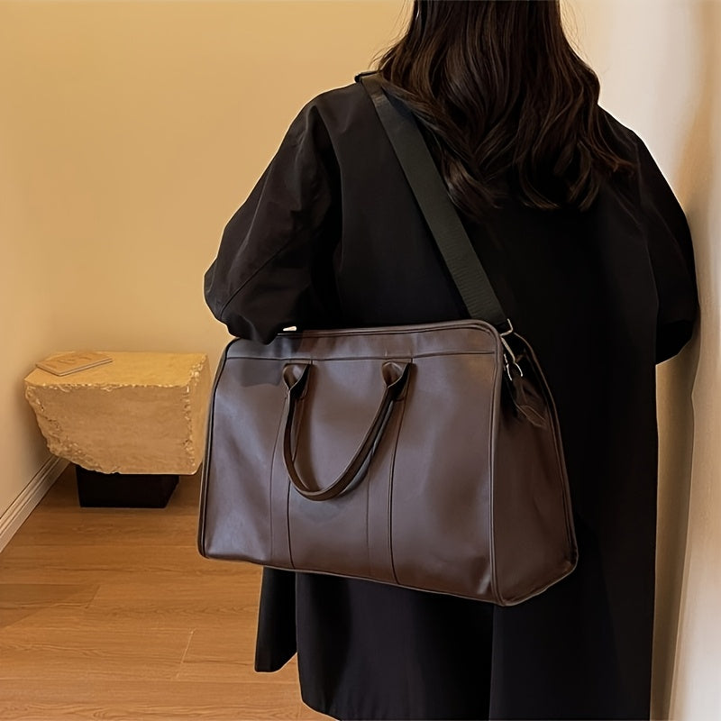Women'S Large Capacity Crossbody Bag - Convertible Shoulder Purse with Adjustable Strap, Zipper Closure, Spacious Interior for Work, School, Travel, Everyday Use - Synthetic Handbag in /, Minimalist Women'S Designer Bag for P